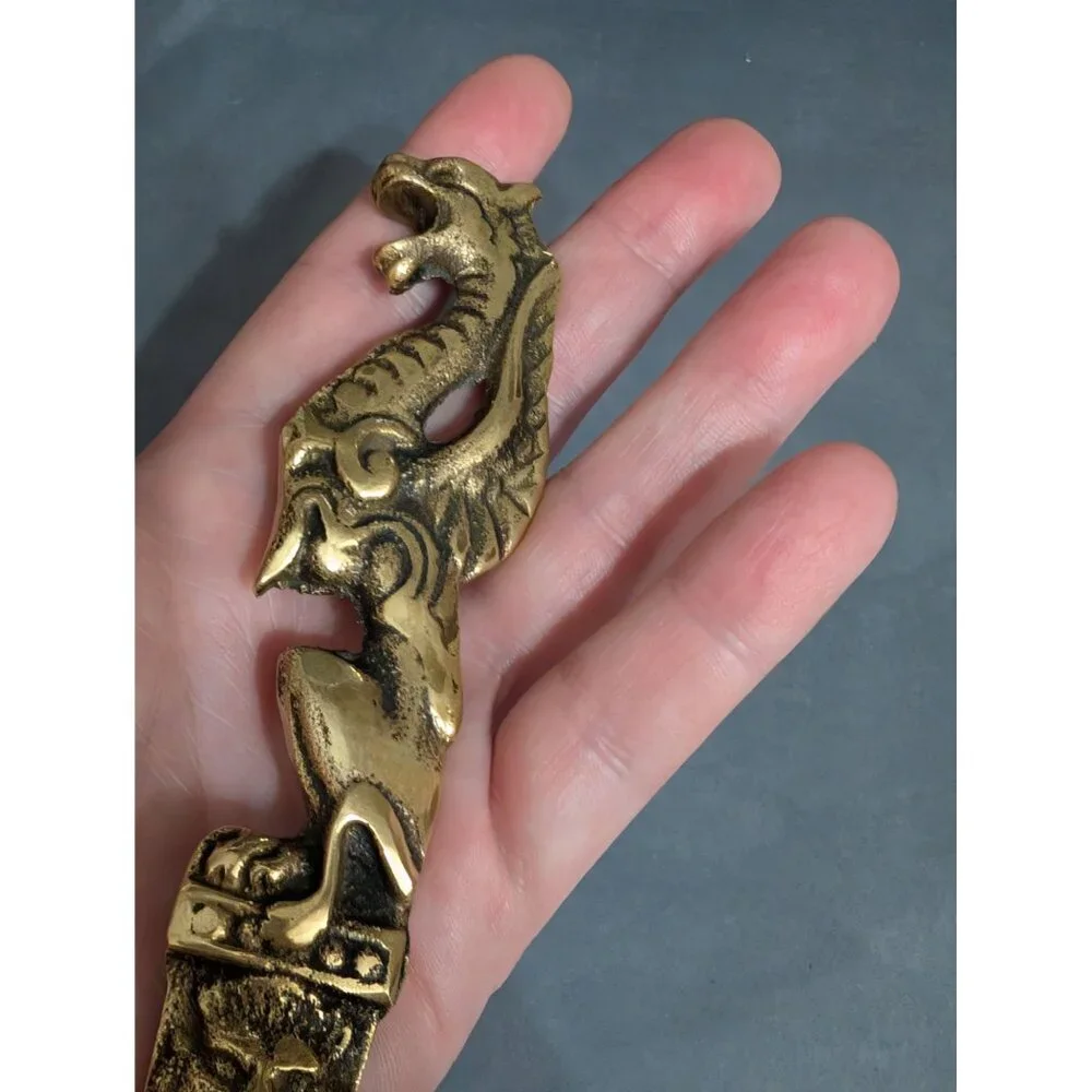 Dragon Griffin Letter Opener Solid Brass 9 in Restored Made in England